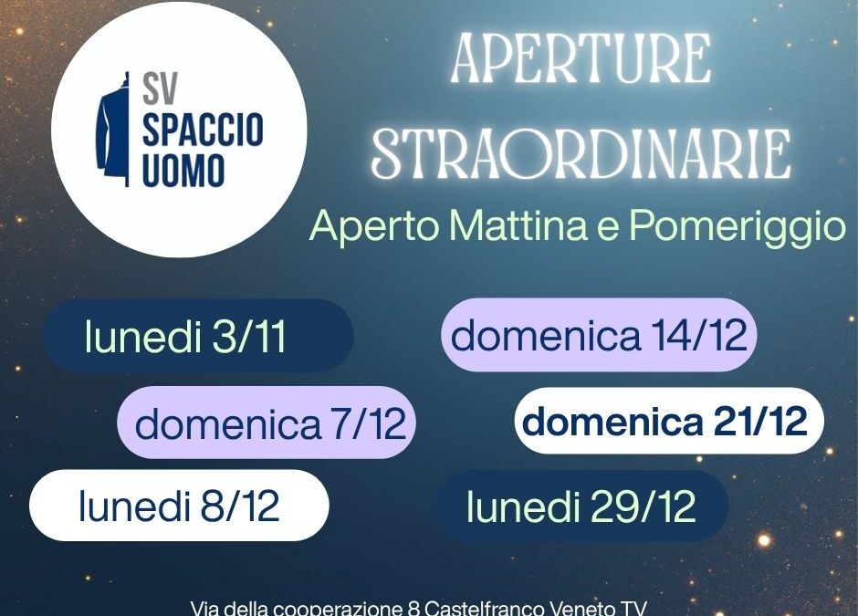 SPACCIO UOMO SV APERTO