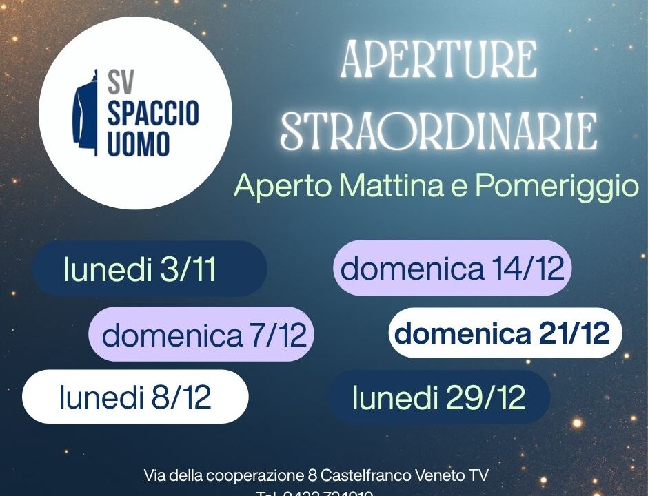 SPACCIO UOMO SV APERTO